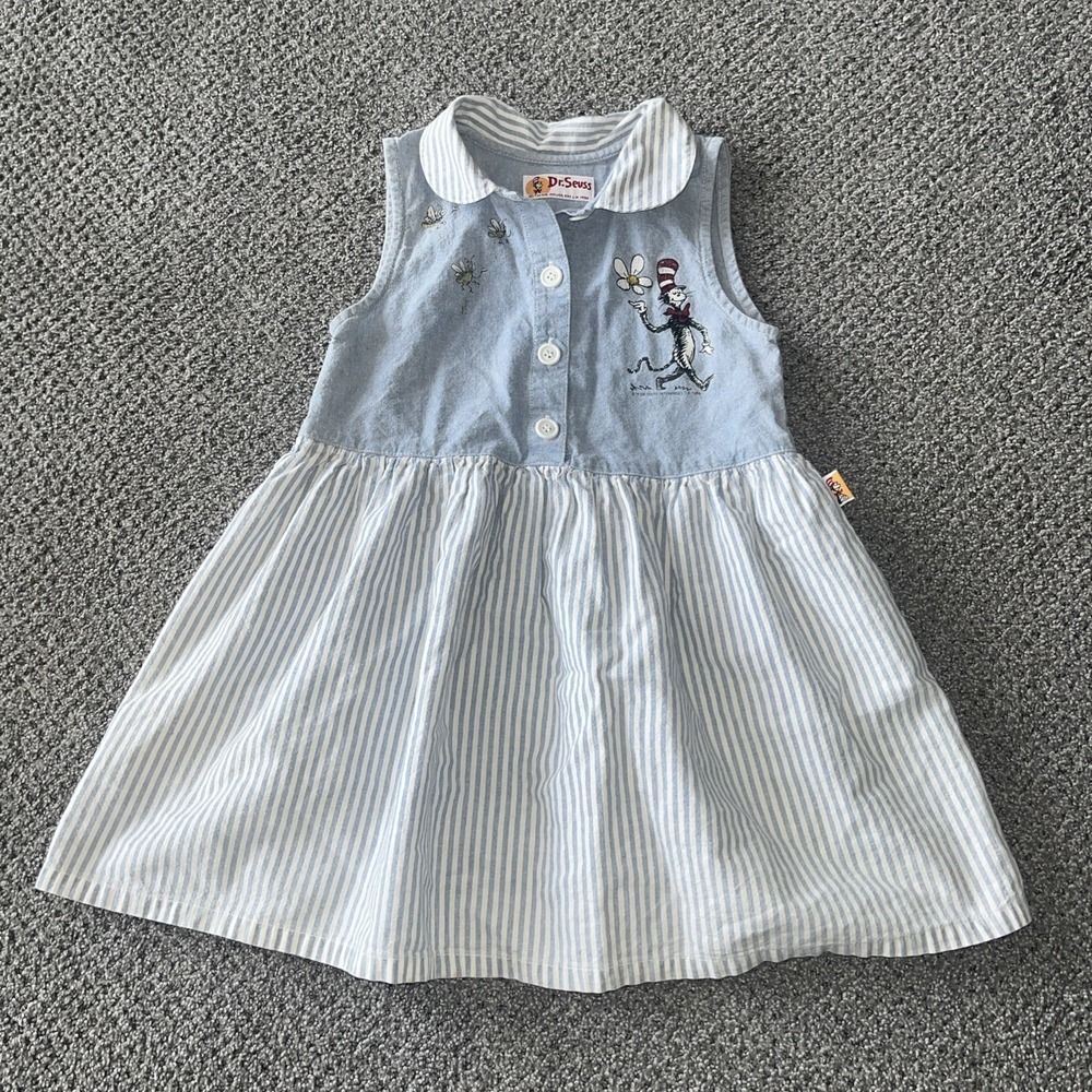 Vintage 1994 Dr Seuss Toddler,‎ Girls Dress. 4T. 90's. One Piece